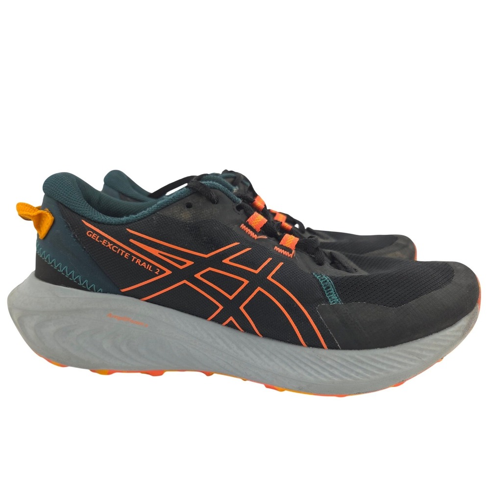 ASICS Gel Excite Trail 2 Sneakers Mens 8 Black Orange Running Shoes 1011B594 - Picture 2 of 11